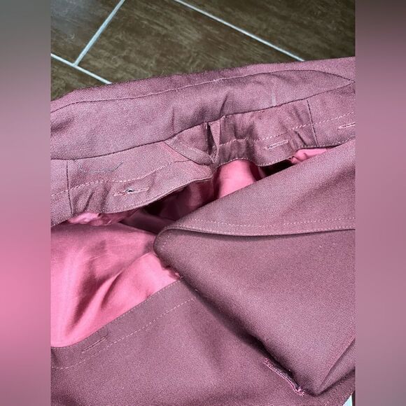 Holt Renfrew Classic Burgundy pure virgin wool raincoat sz 12 - Picture 5 of 10